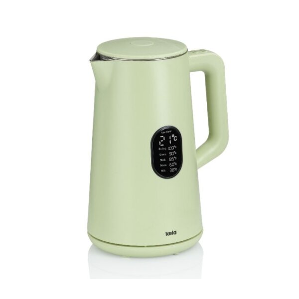 kela  Wasserkocher Santos 1,5 L grün LED-Display 10136 matchagrün