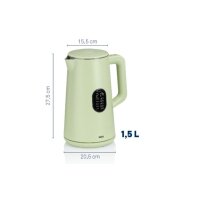 kela  Wasserkocher Santos 1,5 L grün LED-Display...