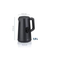 kela  Wasserkocher Santos 1,5 L schwarz LED-Display 10138