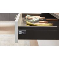 Interliving Küche Serie 3019 mit AEG Einbaugeräten Weiß & Stahlgrau – zweizeilig