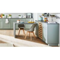 nobilia® Einbauküche Cascada mit SIEMENS-Elektrogeräten Schilf & Verso - dreizeilig