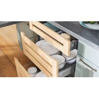 nobilia® Einbauküche Cascada mit SIEMENS-Elektrogeräten Schilf & Verso - dreizeilig