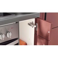 nobilia® Einbauküche Easytouch mit Elektrogeräten Rostrot & Schiefergrau - Länge ca. 340 cm