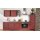 nobilia® Einbauküche Easytouch mit Elektrogeräten Rostrot & Schiefergrau - Länge ca. 340 cm