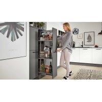 Interliving Küche Serie 3032 mit gorenje Einbaugeräten Weiß & Quarzgrau - Stellfläche ca. 395 x 245 cm