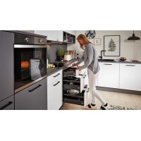 Interliving Küche Serie 3032 mit gorenje Einbaugeräten Weiß & Quarzgrau - Stellfläche ca. 395 x 245 cm