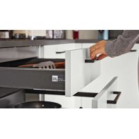 Interliving Küche Serie 3032 mit gorenje Einbaugeräten Weiß & Quarzgrau - Stellfläche ca. 395 x 245 cm