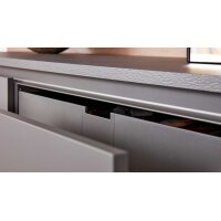 Interliving Küche Serie 3098 mit SIEMENS Einbaugeräten Quarzgrau & Steineiche - dreizeilig