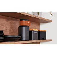Interliving Küche Serie 3098 mit SIEMENS Einbaugeräten Quarzgrau & Steineiche - dreizeilig