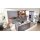 Interliving Küche Serie 3098 mit SIEMENS Einbaugeräten Quarzgrau & Steineiche - dreizeilig
