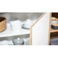 Interliving Küche Serie 3043 mit gorenje Einbaugeräten Weiß & Vulkaneiche – Stellfläche ca. 365 x 258 cm