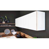 Interliving Küche Serie 3043 mit gorenje Einbaugeräten Weiß & Vulkaneiche – Stellfläche ca. 365 x 258 cm
