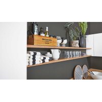 Interliving Küche Serie 3043 mit gorenje Einbaugeräten Weiß & Vulkaneiche – Stellfläche ca. 365 x 258 cm