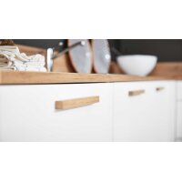 Interliving Küche Serie 3043 mit gorenje Einbaugeräten Weiß & Vulkaneiche – Stellfläche ca. 365 x 258 cm