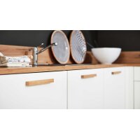 Interliving Küche Serie 3043 mit gorenje Einbaugeräten Weiß & Vulkaneiche – Stellfläche ca. 365 x 258 cm