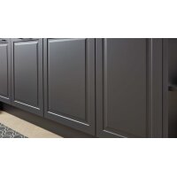 Interliving Küche Serie 3044 mit Miele Einbaugeräten Graphit & Kernbuche – zweizeilig