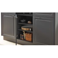 Interliving Küche Serie 3044 mit Miele Einbaugeräten Graphit & Kernbuche – zweizeilig