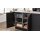 Interliving Küche Serie 3101 mit SIEMENS Einbaugeräten Schwarz & Beton – zweizeilig