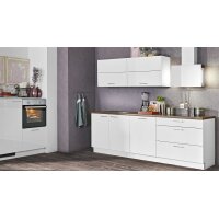 EXPRESS KÜCHEN Einbauküche Star mit IGNIS-Geräten Weiß & Kupfer - zweizeilig