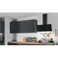EXPRESS KÜCHEN Einbauküche Star mit IGNIS-Geräten Anthrazit & Buche astig - zweizeilig
