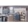 nobilia® Einbauküche Easytouch mit beko Elektrogeräten Fjordblau & Weißbeton - zweizeilig