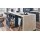 nobilia® Einbauküche Easytouch mit beko Elektrogeräten Fjordblau & Weißbeton - zweizeilig