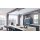 nobilia® Einbauküche Easytouch mit beko Elektrogeräten Fjordblau & Weißbeton - zweizeilig