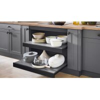 nobilia® Einbauküche Nordic mit SIEMENS Elektrogeräten Schiefergrau & Taxus - Länge ca. 539 cm