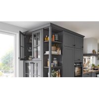 nobilia® Einbauküche Nordic mit SIEMENS Elektrogeräten Schiefergrau & Taxus - Länge ca. 539 cm