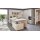nobilia® Einbauküche Riva mit BORA Muldenlüfter Beton Sand & Eiche Montreal - Stellfläche ca. 304 x 319 cm