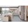 nobilia® Einbauküche Riva mit BORA Muldenlüfter Beton Sand & Eiche Montreal - Stellfläche ca. 304 x 319 cm