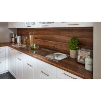 nobilia® Einbauküche Sylt mit AEG Elektrogeräten Alpinweiß & Balkeneiche - Stellfläche ca. 320 x 310 cm