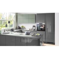 nobilia® Einbauküche Flash mit AEG Elektrogeräten Schiefergrau & Schilf - Stellfläche ca. 242 x 300 cm