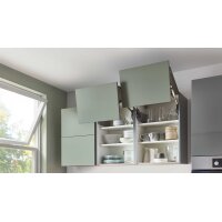 nobilia® Einbauküche Flash mit AEG Elektrogeräten Schiefergrau & Schilf - Stellfläche ca. 242 x 300 cm