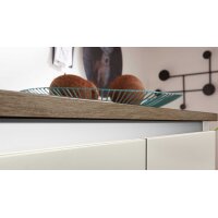 Interliving Küche Serie 3102 mit AEG-Einbaugeräten Platingrau & Eiche Graphit Silber - zweizeilig