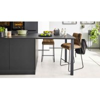 Interliving Küche Serie 3104 mit AEG Einbaugeräten Mattschwarz – zweizeilig