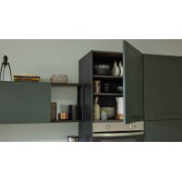 Interliving Küche Serie 3059 mit Einbaugeräten Black Green - Stellfläche ca. 220 x 480 cm
