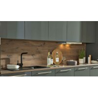 Interliving Küche Serie 3114 mit AEG Einbaugeräten Graphit & Castell Eiche - Länge ca. 408 cm