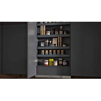 Interliving Küche Serie 3114 mit AEG Einbaugeräten Graphit & Castell Eiche - Länge ca. 408 cm