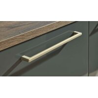 Interliving Küche Serie 3114 mit AEG Einbaugeräten Graphit & Castell Eiche - Länge ca. 408 cm