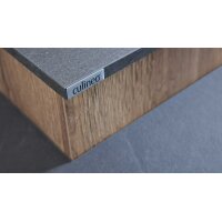 Culineo® Einbauküche C382 mit AEG Einbaugeräten Eiche Havanna & Grauschiefer - zweizeilig