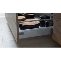 Culineo® Einbauküche C382 mit AEG Einbaugeräten Eiche Havanna & Grauschiefer - zweizeilig