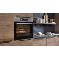 Culineo® Einbauküche C382 mit AEG Einbaugeräten Eiche Havanna & Grauschiefer - zweizeilig