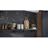 Culineo® Einbauküche C382 mit AEG Einbaugeräten Eiche Havanna & Grauschiefer - zweizeilig