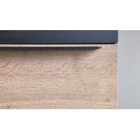 Culineo® Einbauküche C382 mit AEG Einbaugeräten Eiche Havanna & Grauschiefer - zweizeilig