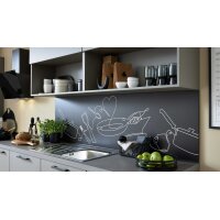 Culineo® Einbauküche C615 mit privileg Einbaugeräten Taupegrau & Basalt taupegrau - Länge ca. 390 cm