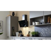 Culineo® Einbauküche C615 mit privileg Einbaugeräten Taupegrau & Basalt taupegrau - Länge ca. 390 cm