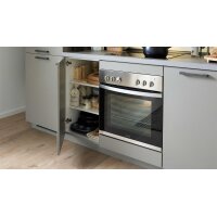 Culineo® Einbauküche C615 mit privileg Einbaugeräten Taupegrau & Basalt taupegrau - Länge ca. 390 cm
