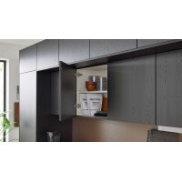 Culineo® Einbauküche C382 mit SIEMENS Einbaugeräten Eiche nero & Metal brushed Bronze - Länge ca. 423 cm