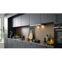 Culineo® Einbauküche C382 mit SIEMENS Einbaugeräten Eiche nero & Metal brushed Bronze - Länge ca. 423 cm